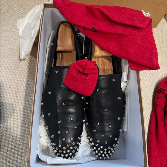 Christian Louboutin Black Studded Men\'s Loafers main image 10